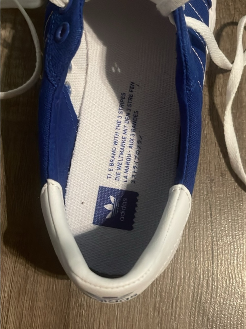 adidas Royal Blue and White Low-Top Sneakers - Picture 4 of 5